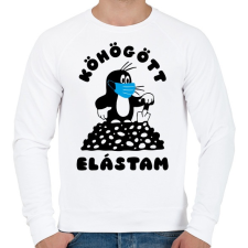 PRINTFASHION Kisvakond - Köhögött elástam! - Férfi pulóver - Fehér férfi pulóver, kardigán