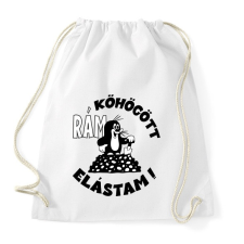 PRINTFASHION Kisvakond - rám köhögött elástam - Sportzsák, Tornazsák - Fehér tornazsák