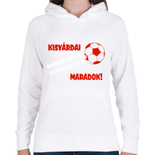 PRINTFASHION Kisvárdai drukker - Női kapucnis pulóver - Fehér női pulóver, kardigán