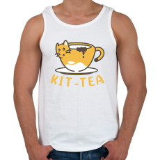 PRINTFASHION Kit-tea - Férfi atléta - Fehér