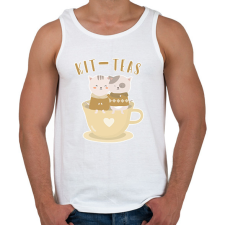 PRINTFASHION Kit-teas - Férfi atléta - Fehér atléta, trikó
