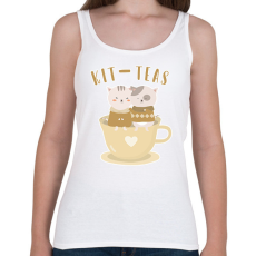 PRINTFASHION Kit-teas - Női atléta - Fehér