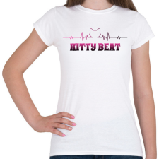 PRINTFASHION KITTY BEAT - Női póló - Fehér női póló