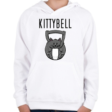 PRINTFASHION KittyBell - Gyerek kapucnis pulóver - Fehér gyerek pulóver, kardigán