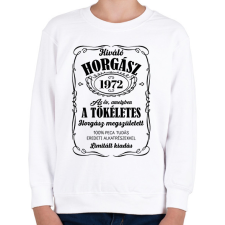 PRINTFASHION Kiváló horgász - Évszámmal (fekete) - Gyerek pulóver - Fehér gyerek pulóver, kardigán