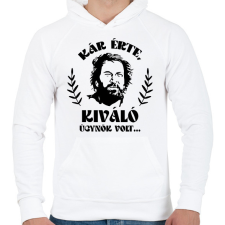 PRINTFASHION Kiváló ügynök volt... - Férfi kapucnis pulóver - Fehér férfi pulóver, kardigán