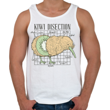 PRINTFASHION Kiwi anatómia - Férfi atléta - Fehér atléta, trikó