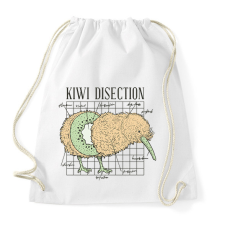 PRINTFASHION Kiwi anatómia - Sportzsák, Tornazsák - Fehér tornazsák