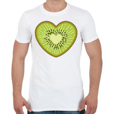 PRINTFASHION Kiwi szív - Férfi póló - Fehér férfi póló