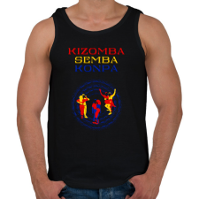 PRINTFASHION Kizomba Semba Konpa táncos S0201-ForBlackOnly - Férfi atléta - Fekete atléta, trikó