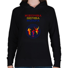 PRINTFASHION Kizomba Semba Konpa táncos S0201-ForBlackOnly - Női kapucnis pulóver - Fekete női pulóver, kardigán