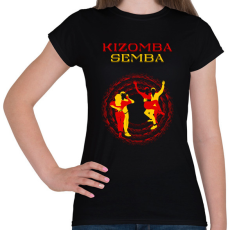 PRINTFASHION Kizomba Semba táncos S0201-ForBlackOnly - Női póló - Fekete