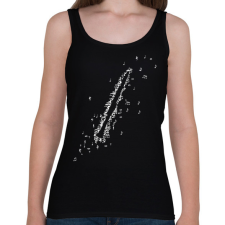 PRINTFASHION Klarinét - Női atléta - Fekete női trikó