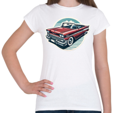 PRINTFASHION Klasszikus Autó - Női póló - Fehér női póló