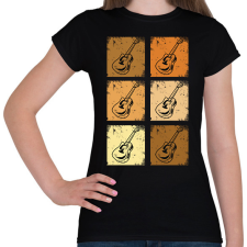 PRINTFASHION Klasszikus gitárok - Női póló - Fekete női póló
