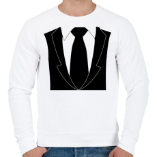 PRINTFASHION Klasszikus nyakkendő - Férfi pulóver - Fehér