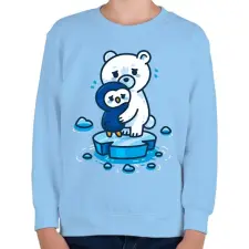 PRINTFASHION Klímaváltozás - Gyerek pulóver - Világoskék gyerek pulóver, kardigán