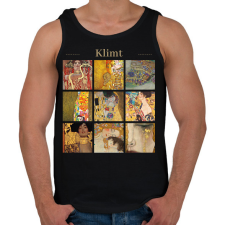 PRINTFASHION Klimt - részletek - Férfi atléta - Fekete atléta, trikó