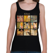 PRINTFASHION Klimt - részletek - Női atléta - Fekete női trikó