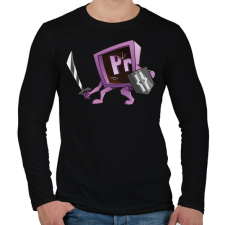 PRINTFASHION Knight of Movies - Férfi hosszú ujjú póló - Fekete férfi póló