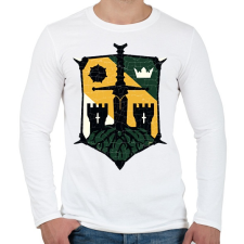 PRINTFASHION Knights logo - Férfi hosszú ujjú póló - Fehér férfi póló