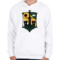 PRINTFASHION Knights logo - Gyerek kapucnis pulóver - Fehér