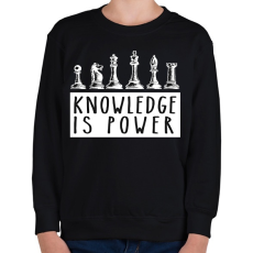 PRINTFASHION Knowledge is power - Gyerek pulóver - Fekete