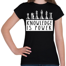 PRINTFASHION Knowledge is power - Női póló - Fekete női póló