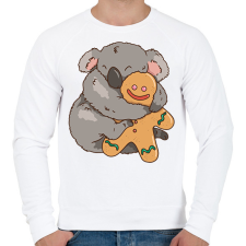 PRINTFASHION Koala és mézeskalács - Férfi pulóver - Fehér férfi pulóver, kardigán