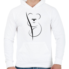 PRINTFASHION Koala - Férfi kapucnis pulóver - Fehér