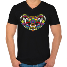 PRINTFASHION Koala - Férfi V-nyakú póló - Fekete