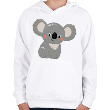 PRINTFASHION Koala maci - Gyerek kapucnis pulóver - Fehér gyerek pulóver, kardigán