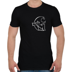 PRINTFASHION Kőbányai-Kutyasuli fehér-vektor - Férfi póló - Fekete