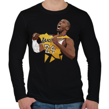 PRINTFASHION Kobe 24 Bryant - Férfi hosszú ujjú póló - Fekete férfi póló