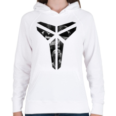 PRINTFASHION Kobe Bryant logo - Női kapucnis pulóver - Fehér
