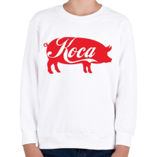 PRINTFASHION Koca kóla - Gyerek pulóver - Fehér