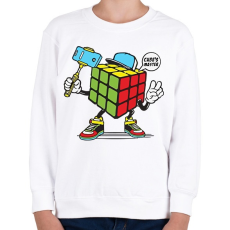 PRINTFASHION Kocka mester - Gyerek pulóver - Fehér