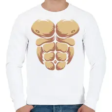 PRINTFASHION Kockahas - Férfi pulóver - Fehér