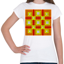 PRINTFASHION kockás minta 02 - Női póló - Fehér női póló