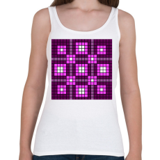 PRINTFASHION Kockás minta 03 - Női atléta - Fehér