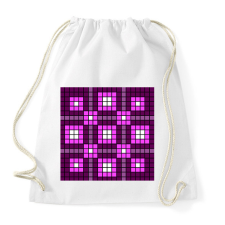 PRINTFASHION Kockás minta 03 - Sportzsák, Tornazsák - Fehér tornazsák