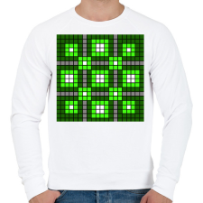 PRINTFASHION Kockás minta - Férfi pulóver - Fehér férfi pulóver, kardigán