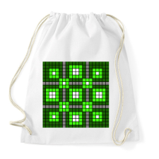 PRINTFASHION Kockás minta - Sportzsák, Tornazsák - Fehér tornazsák