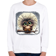 PRINTFASHION Kócos bagoly - Gyerek pulóver - Fehér gyerek pulóver, kardigán