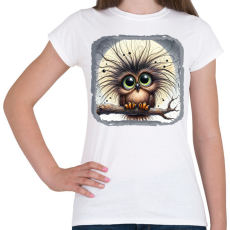 PRINTFASHION Kócos bagoly - Női póló - Fehér