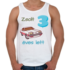 PRINTFASHION Kocsis számos minta - Férfi atléta - Fehér atléta, trikó