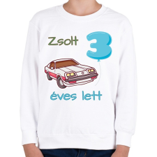 PRINTFASHION Kocsis számos minta - Gyerek pulóver - Fehér gyerek pulóver, kardigán