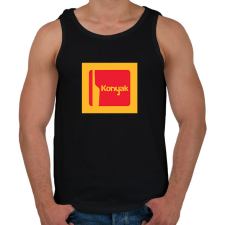 PRINTFASHION kodak konyak - Férfi atléta - Fekete női trikó