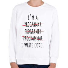 PRINTFASHION Kódokat írok - Gyerek pulóver - Fehér gyerek pulóver, kardigán