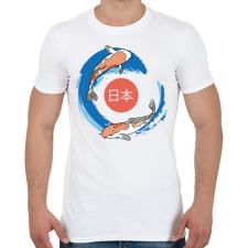 PRINTFASHION Koi ponty - Japán - Férfi póló - Fehér férfi póló